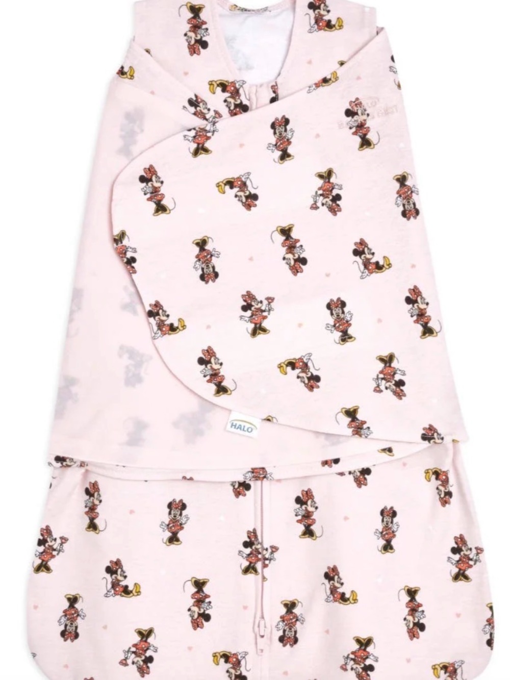 Disney Pink Minnie Mouse Print Baby Sleep Sack Swaddle